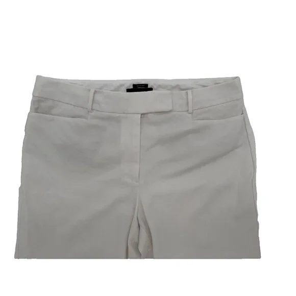 Talbots Newport size 12 white dress pant pockets straight leg‎ stretch cotton - Picture 6 of 10